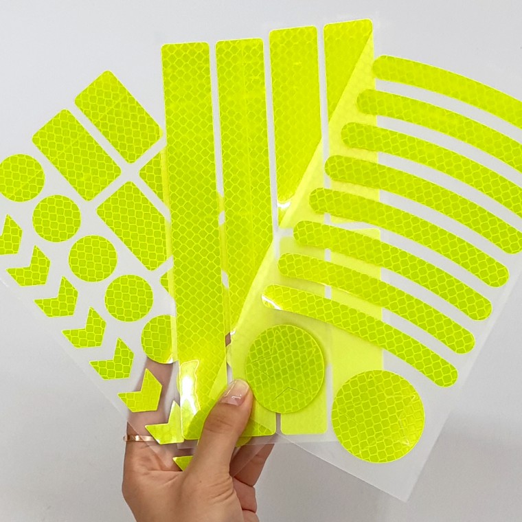 고휘도 벌집 반사 스티커 형광 42P 세트