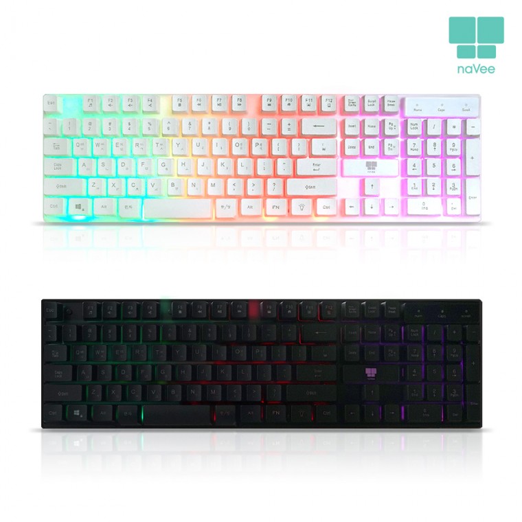 나비 CY143 레인보우 RGB 키보드