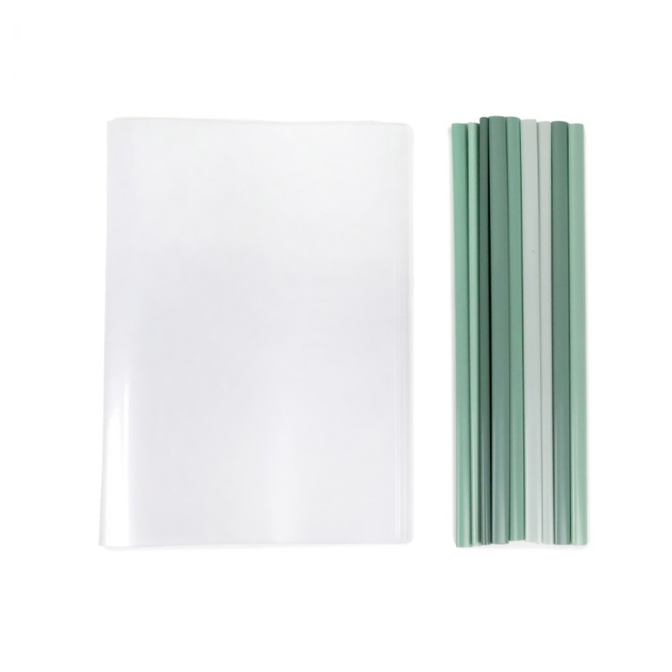 PVC 쫄대 파일 A4 서류정리 홀더 10p 마카롱그린