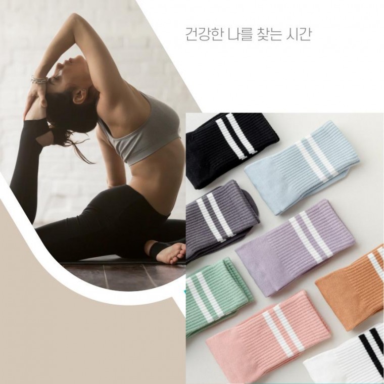 블랙 필라테스 양말 요가 삭스 토삭스 논슬립 롱삭스 홈트 장목 미끄럼방지