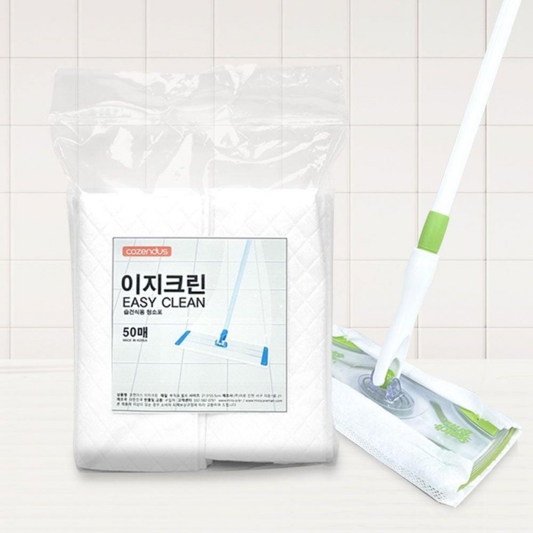 건습식 겸용 밀대청 소포 이지크린 50 매 정전 기청 물걸레청 청소포 물티슈 밀대형