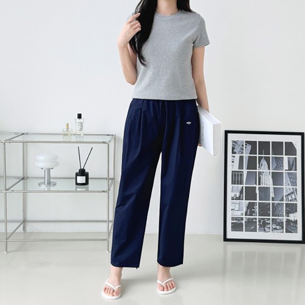 워싱면 데일리 미넬스 더블핀턱 일자바지 SD-250719