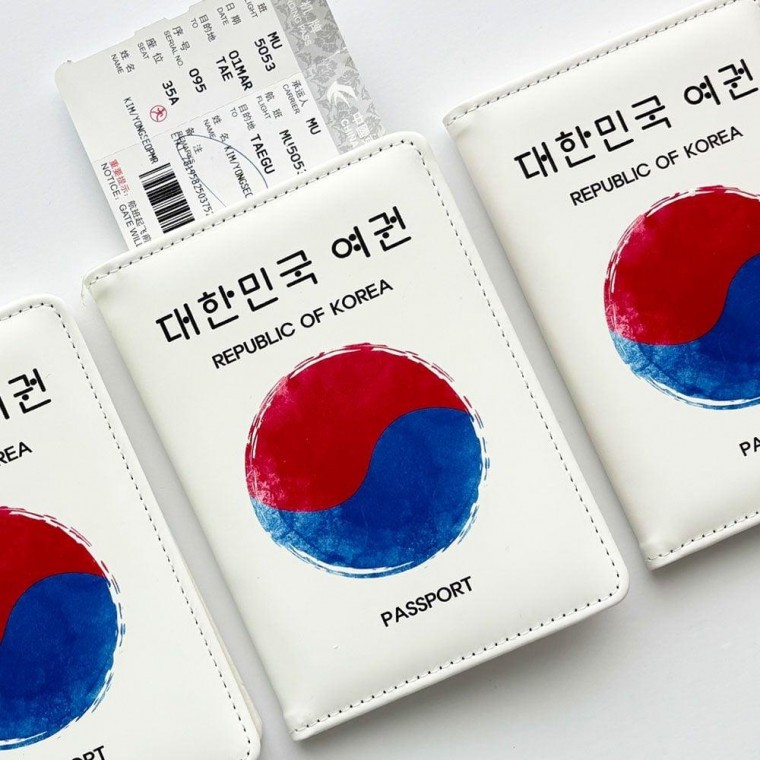 안티 스키밍 태극기 여권 케 케이스 rfid차 단여권 가죽 가족 기여권 대한민국 예쁜
