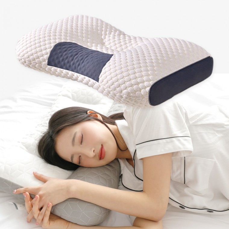 경추 목베개 숙면 거북목 목디스크 일자목 필로우 낮은