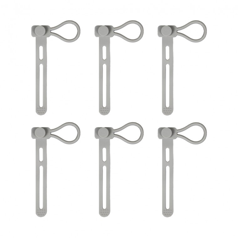 다기능 실리콘 걸이 루프 후크 6p 그레이