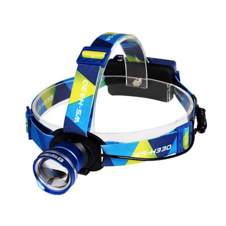 WS-H330 LED 충전식 줌 헤드랜턴 블루