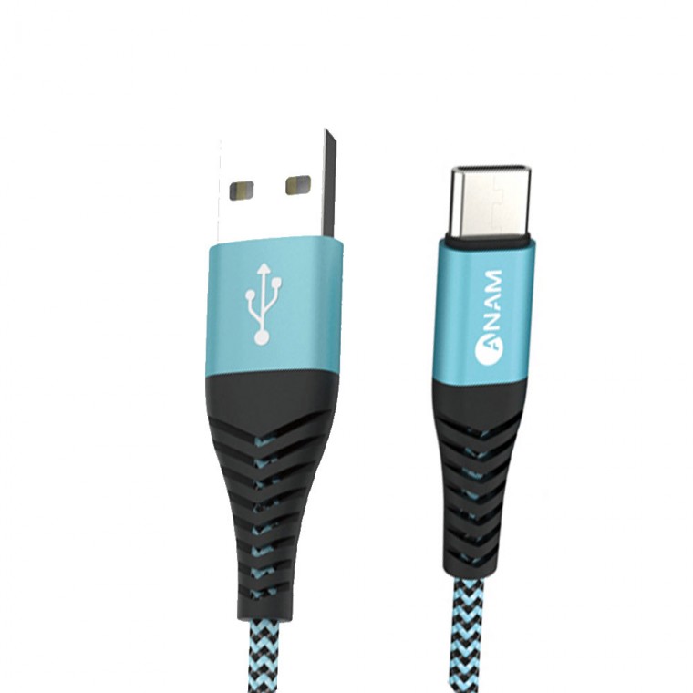 아남 C타입 고속충전케이블 USB AtoC QC3.0 충전 데이타케이블 메탈 패브릭