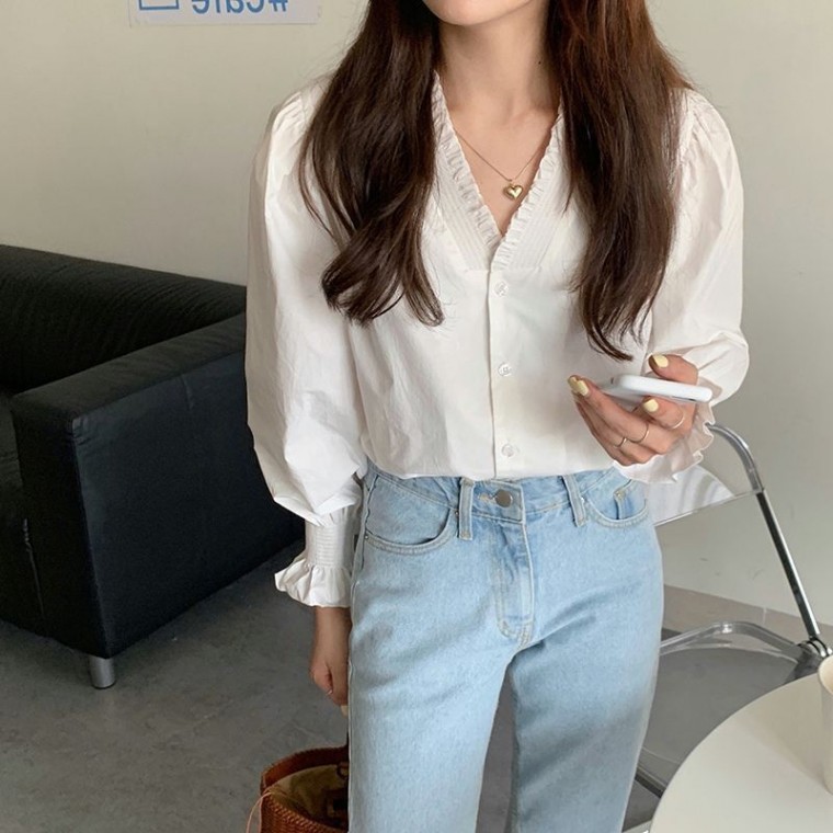 셔링 포인트 러블리 긴팔 블라우스 SSH-086
