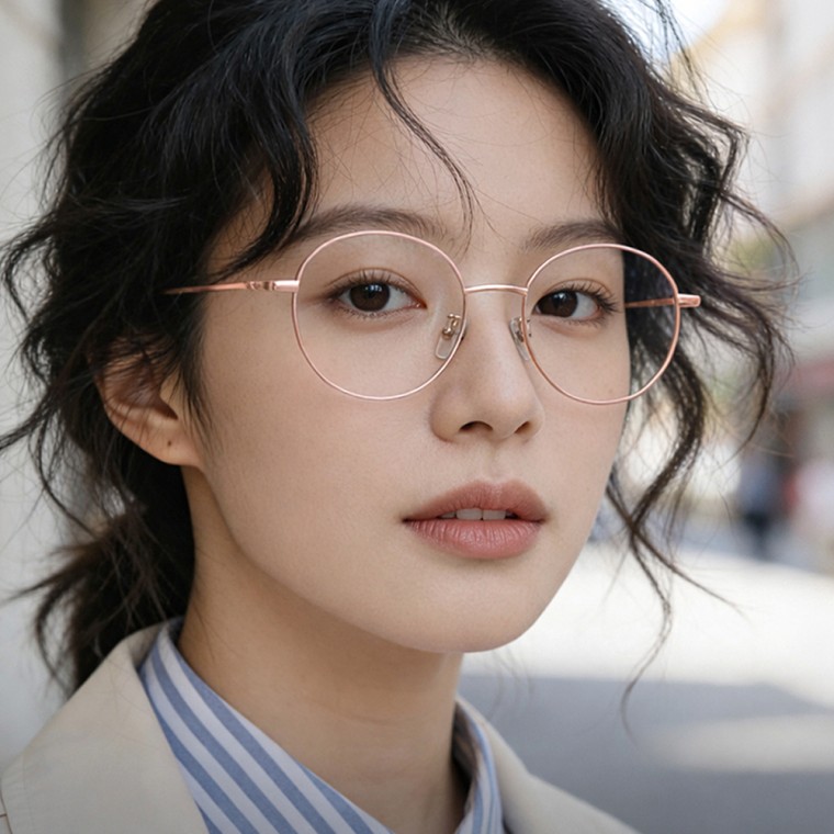 얇은 뿔테 메탈 블루라이트 패션안경 자외선차단 도수없는 안경