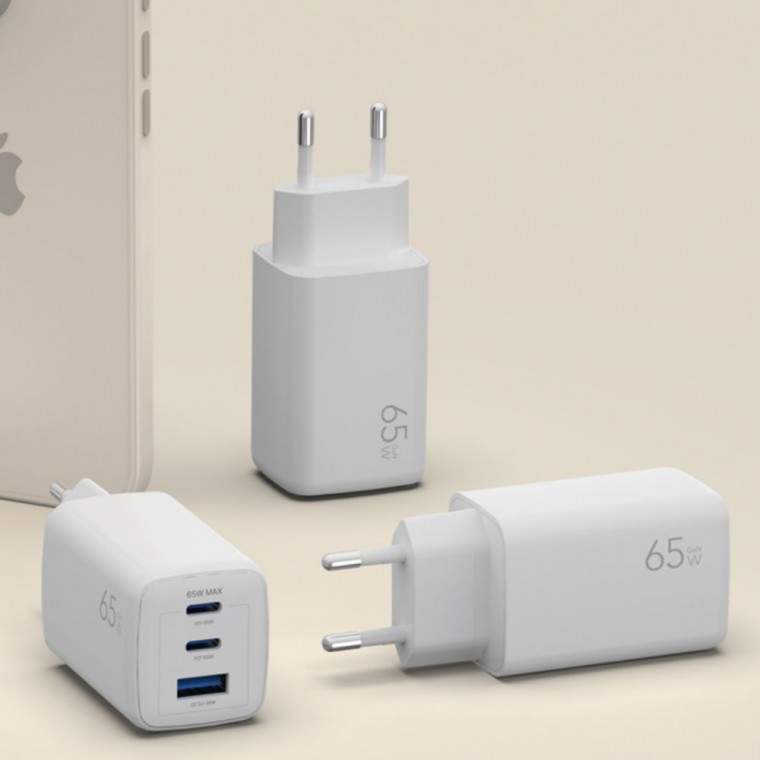 VO 65W 멀티 초고속충전기 3포트 CtoC타입 PD 100W 초고속충전케이블포함