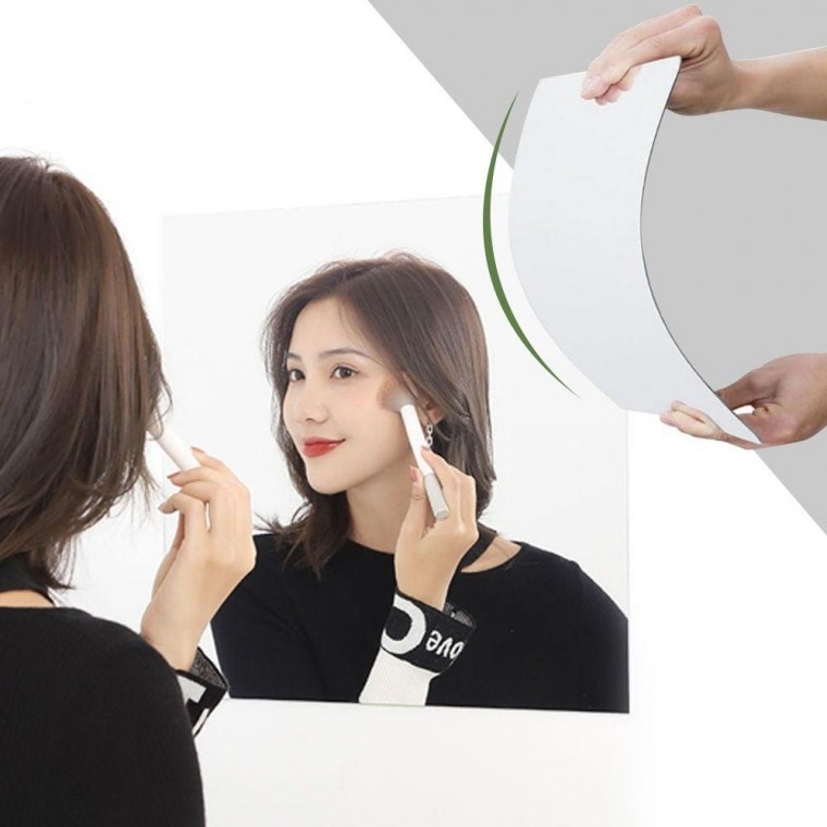 붙이는 아크릴 거울 현관 거실 무타공 전신 미러 30cm 화장대 욕실 화장실 벽거울