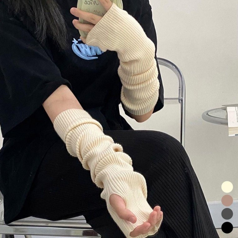 골지 니트 핸드 암 워머 여성암 겨울팔 토시 손워머 팔워머