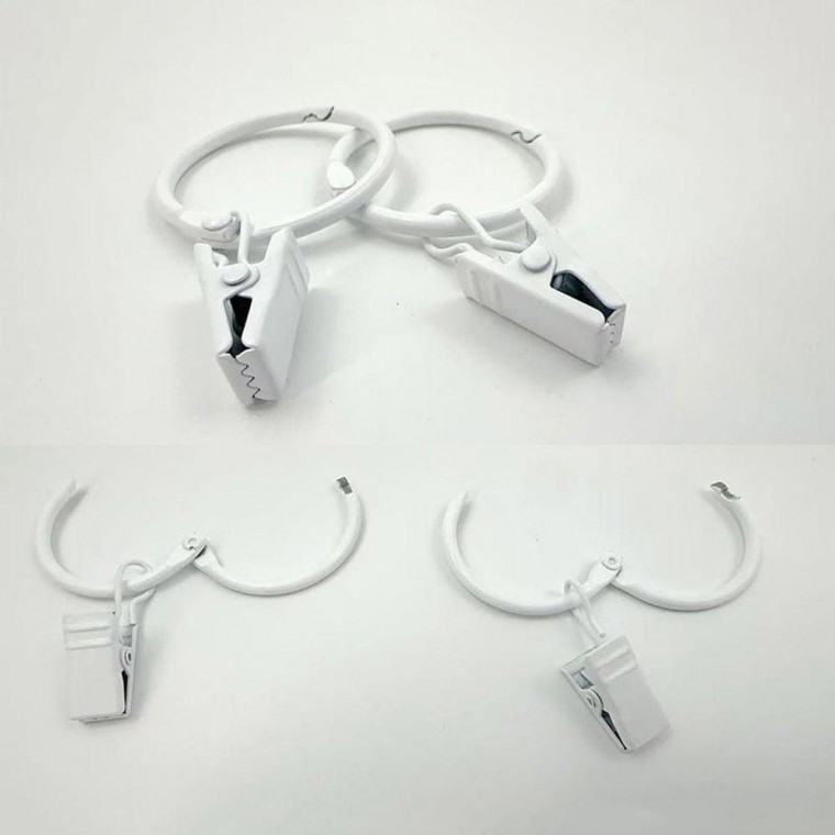 오픈형 커튼 집게링 내경 32mm 20 pcs 고리 부자재 커튼링 오픈링 욕실