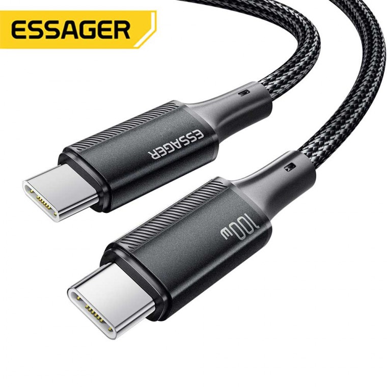 E-Marker칩 TYPE-C to C PD 100W 25CM 숏케이블 아이폰 갤러시 고속충전케이블 ES-X45 25CM