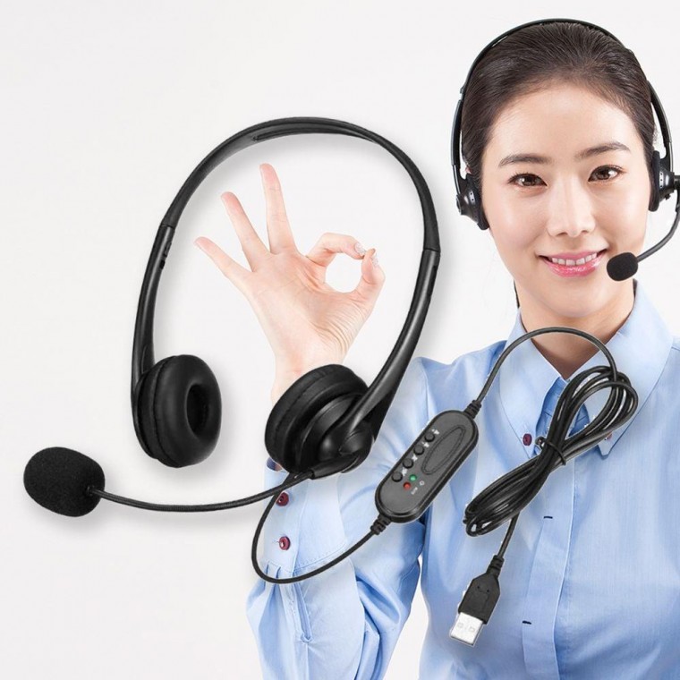 콜센터 헤드셋 고객 TM 용 IP 폰 휴대폰 유선 USB 고감도 총경량 전용 볼륨 조절
