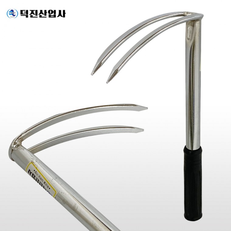 덕진 일체형 (두발괭이) 잡초제거 곡괭이 텃밭 농기구