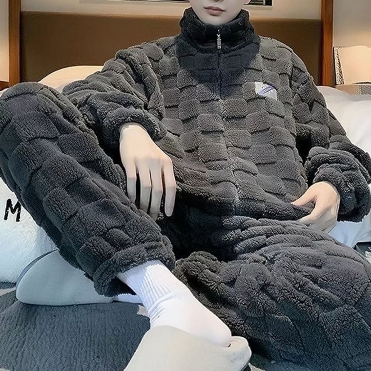 홈웨어 겨울 남자 파자마 상하세트 흠웨어 수면잠옷 긴팔 실내복