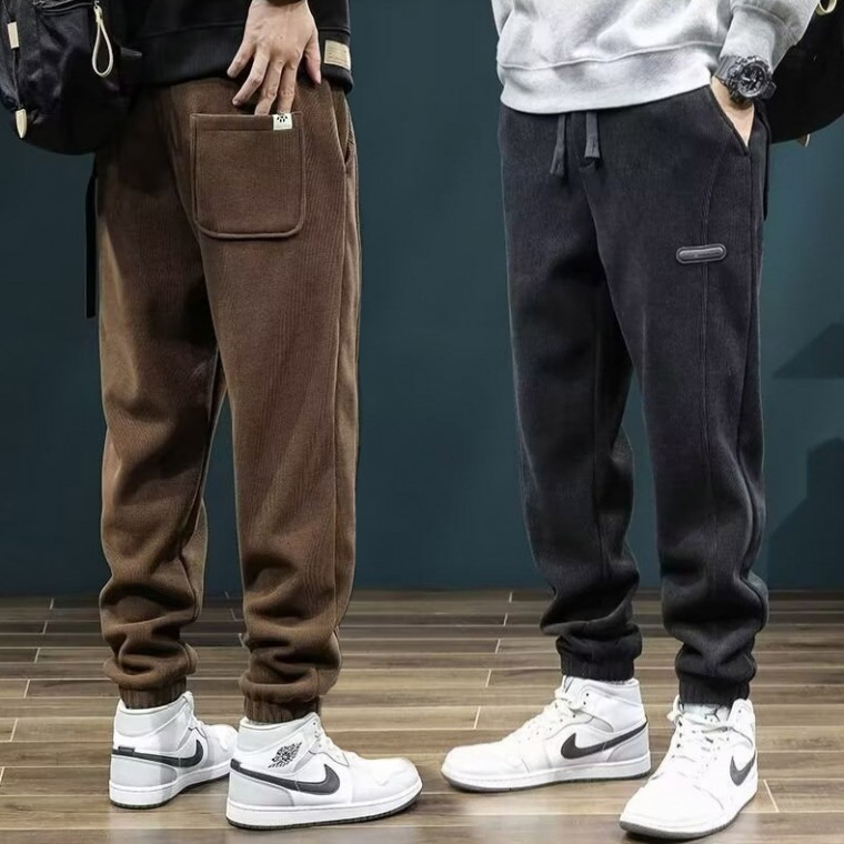 남성 코듀로이 방한바지 조거팬츠 겨울 밴딩 기모안감
