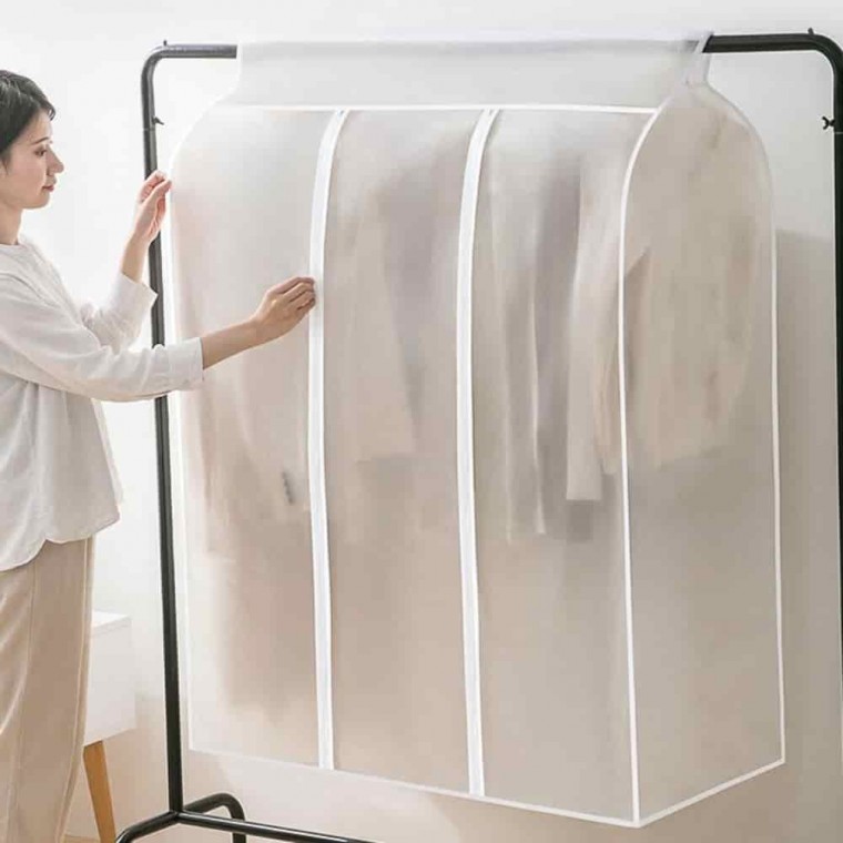 반투명 와이드 행거커버 60 x 50 x 90cm 양복덮개 먼지커버 옷커버 코트커버 부직포커버 부직포옷커버 먼지