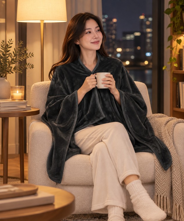 극세사 똑딱이 담요 블랭킷 이불 캠핑 사무실 학교 카페 차박 무릎 후드 담요 쿠션 베개