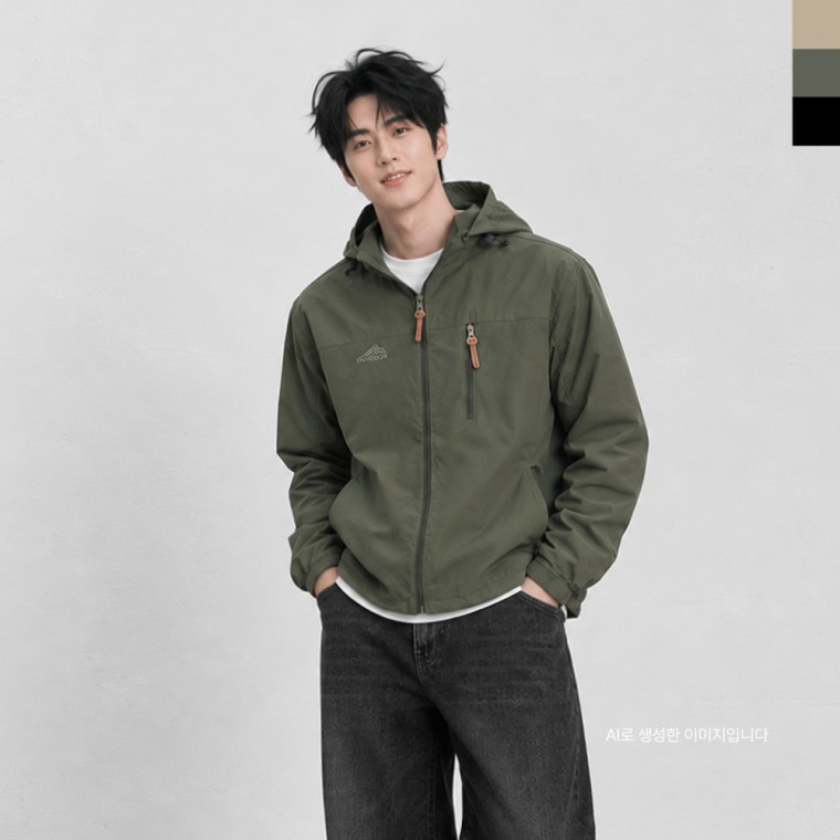 KSS 88171M 남자아웃도어 바람막이자켓-모자탈부착