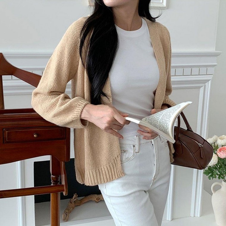 간절기 체형 커버 오픈 가디건 2color 루즈핏 봄가디건 가벼운 롱가디건 데일리