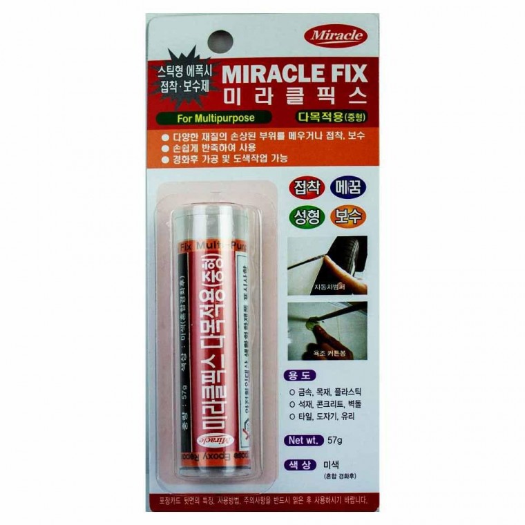 미라클픽스 다목적용(중형) 접착 메꿈 성형 보수용 57g(530001)