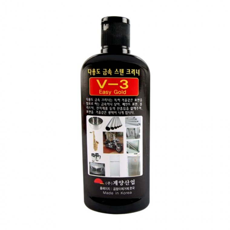 계양산업 V-3 다용도 금속 스텐 크리너 잔기스제거 광택제 잔흠집 자동차기스제거제 자동차휠청소