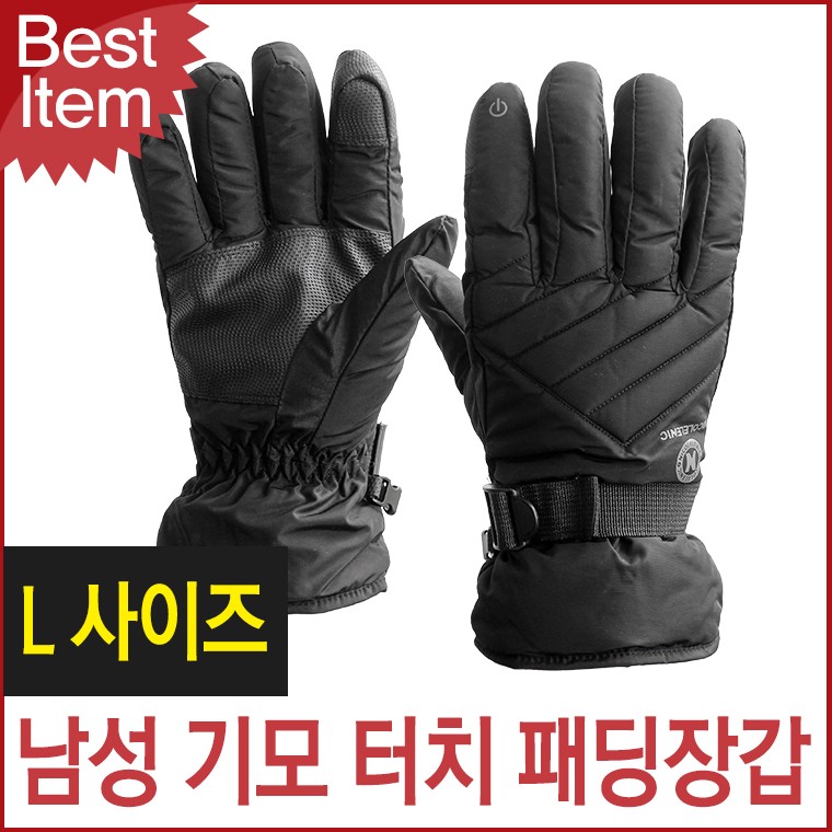 블루캣츠 NIC03 니꼴레닉 남성 기모 터치 패딩장갑