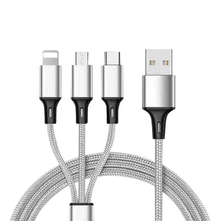 3in1 멀티 충전케이블 여행용 그레이