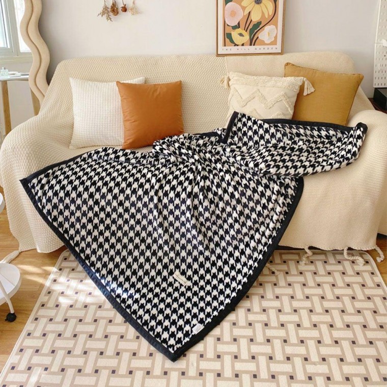 극세사 체크 소파 담요 블랭킷 100X 150CM 무릎 거실 쇼파 학생 무릅담요 대형