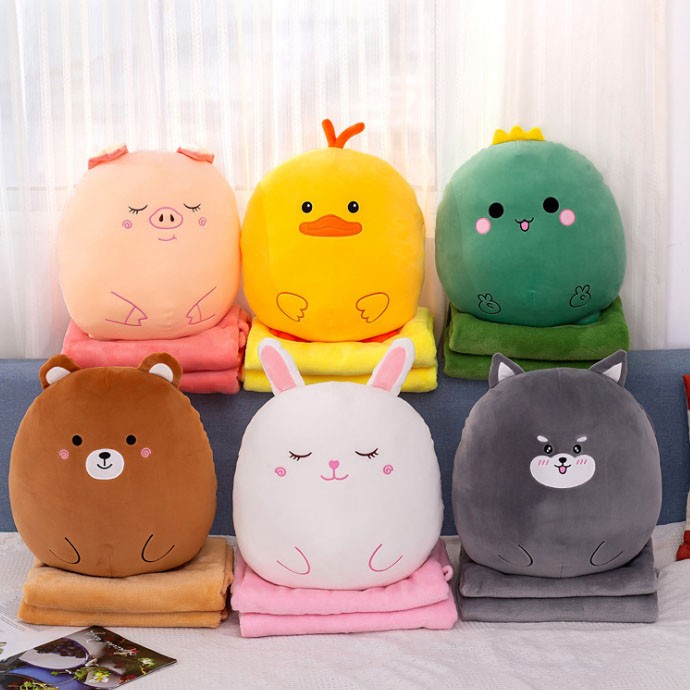 은창]무릎담요/무릅담요 비비드 컬러풀 애니멀 쿠션 무릎 담요 극세사 이불 단체 사은품 겨울 보온 사무실