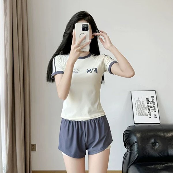 은창]러블리 스포티 투라인 이너팬츠 투피스 래쉬가드 수영복 비키니 모노키니 여름 휴가 비치 썸머