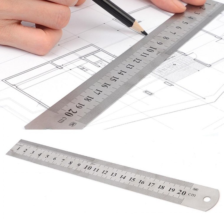 쇠자 20cm 스틸자 커팅 컷팅 철자 목공용