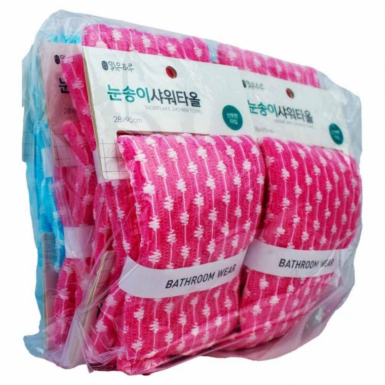 맑은하루 눈송이 샤워타올 28 x 95cm 10개입