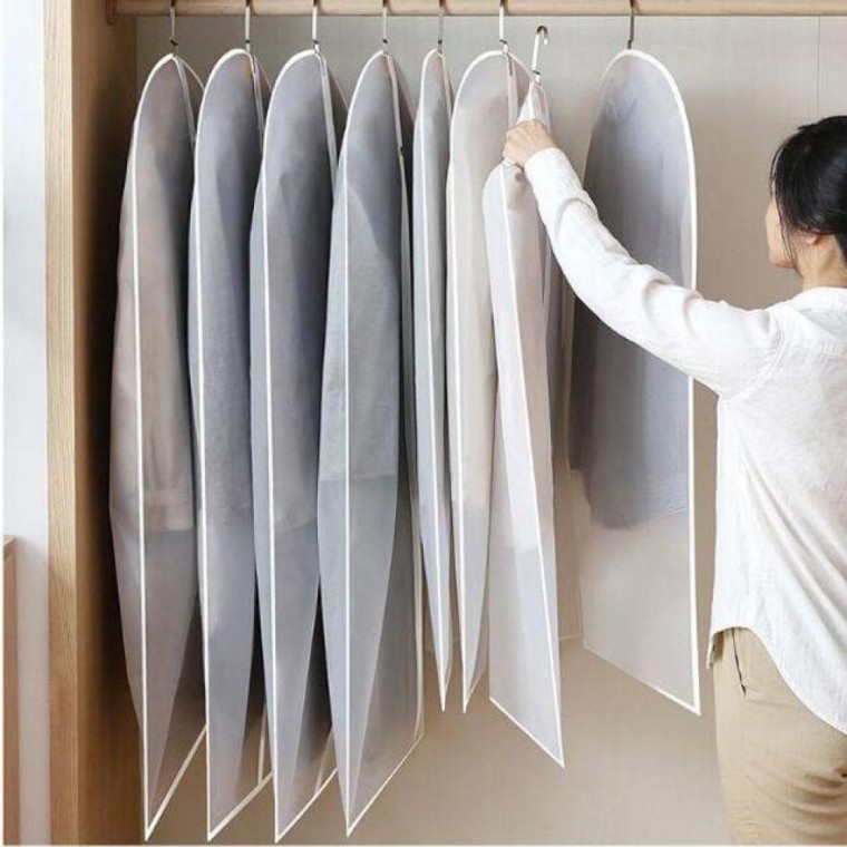 깔끔 옷장 정리 먼지 방지 반투명 옷커버 수납 드레스 양복 코트 롱커버 숏커버 먼지방비