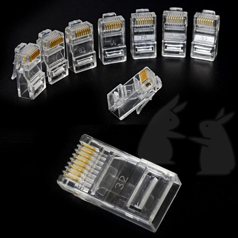 랜선 플러그 8개 라우터 인터넷 잭 커넥터 RJ45