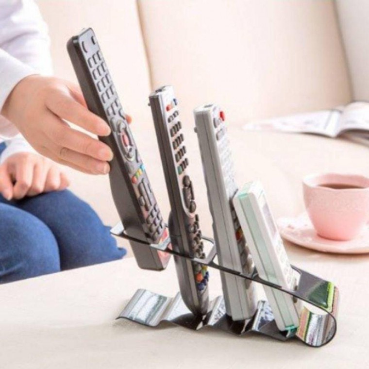 리모컨 수납 철제 거치대 모던 디자인 4칸 보관함 도면함 컵진열대 걸이 무선 인터폰