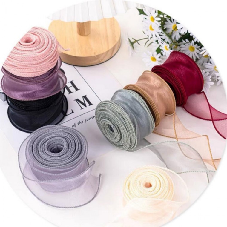 포장 리본끈 11color 쉬폰 오간디 DIY 홈패브릭 오간디