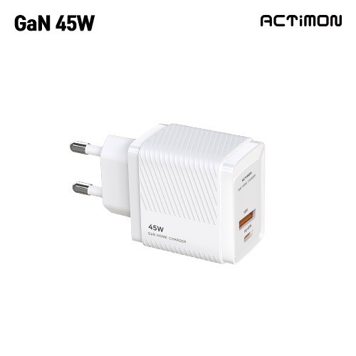 엑티몬 가정용 충전기 GAN PD45W 2구 케이블 미포함
