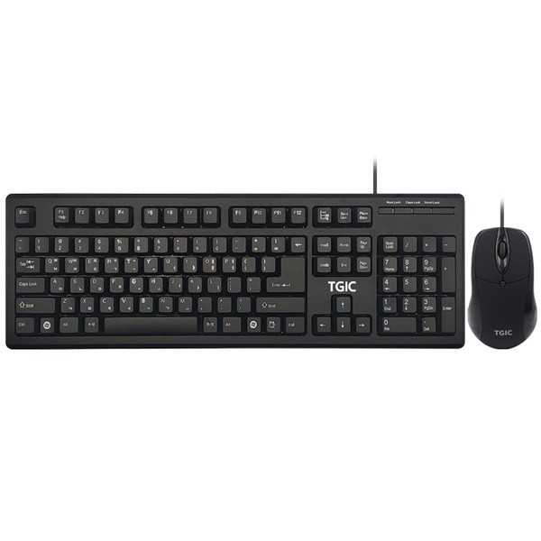 TGIC TGC-MK7000S 유선 키보드 마우스 세트 키스킨포함