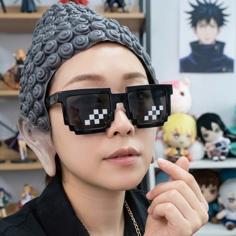 리빙러빙 인싸템 석가모니 수영모 부처님 코스프레 킹받는 쓸데없는 쓸모없는 웃긴 선물