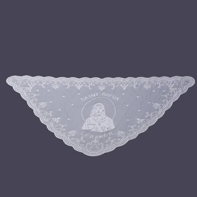 천주교 성모 미사 삼각 머리장식 레이스 베일 스카프 두건