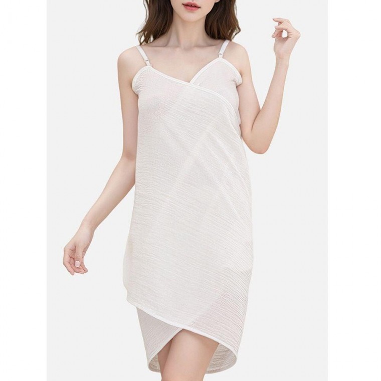 순면 소프트 스트링 랩업 골프 목욕 가운 M 샤워 수영장 헬스장 목욕탕