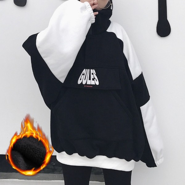남녀공용 겨울 기모 캐주얼 하이넥 맨투맨 INSUM45