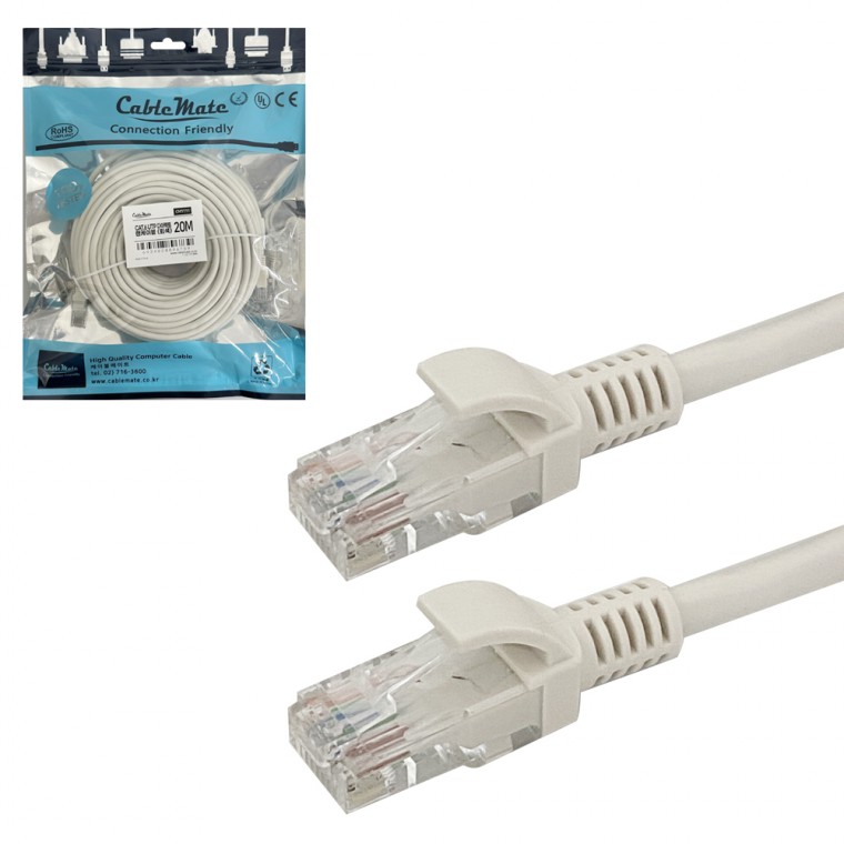 CAT6 UTP 랜케이블 20M 기가 인터넷 랜선 연장선 연결