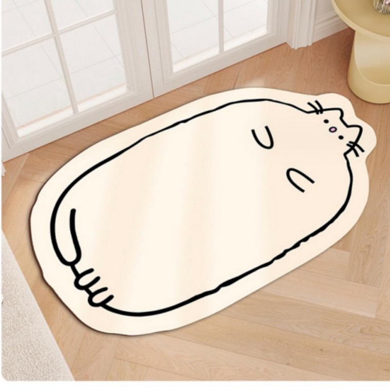 바닥 고양이 40x60 규조토발매트 고양이매트 왕골자리 빨아쓰는주방매트
