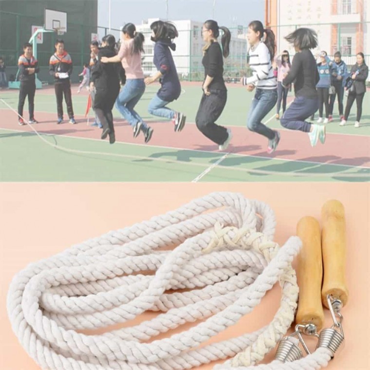 단체 줄넘기 체육대회 무지개 대일줄넘기