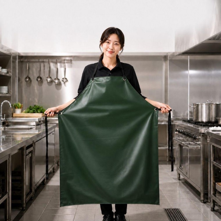 대형 업소용 방수 작업 앞치마 원피스형 주방 방수 앞치마