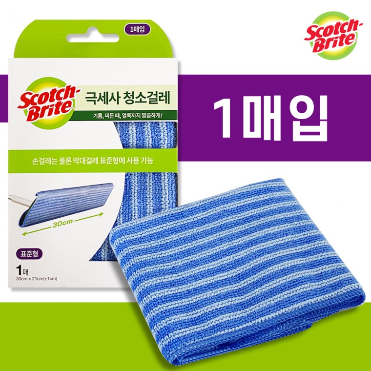 3M 극세사 청소걸레(표준형 1매) 1631 막대걸레 밀대